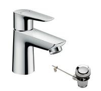Miscelatore monocomando per lavabo Hansgrohe Talis E 80, per scaldabagni ad acqua aperta, scarico a scomparsa, sporgenza 96 mm