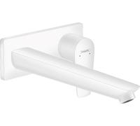 hansgrohe Talis E mitigeur monocommande de lavabo encastré, montage mural, robinet à crépine déverrouillable, saillie de 225 mm, 71734700, 71734700, Colorazione: bianco opaco