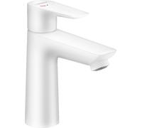 hansgrohe Talis E miscelatore monocomando per lavabo 110 CoolStart, senza scarico a scomparsa, sporgenza 112 mm, Colorazione: bianco opaco - 71714700
