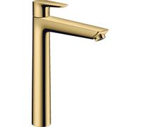 hansgrohe Talis E mitigeur monocommande de lavabo 240, vidage automatique, saillie de 183mm, 71716990, 71716990, Colorazione: Ottica in oro lucido