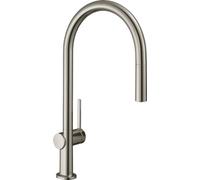 hansgrohe Talis M54 miscelatore monocomando da cucina 210, bocca estraibile, 1jet, Colorazione: Finitura in acciaio inox - 72802800