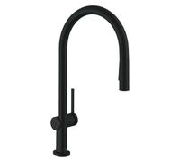 hansgrohe Talis M54 mitigeur monocommande de cuisine 210, douche extractible, 2 jets, sBox, 72801670, 72801670, Colorazione: Nero opaco