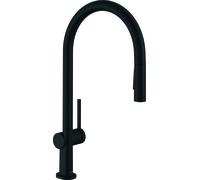 hansgrohe Talis M54 Mitigeur monocommandé pour cuisine 210, douchette extractible, 2 types de jets, éco, 72842670, 72842670, Colorazione: Nero opaco