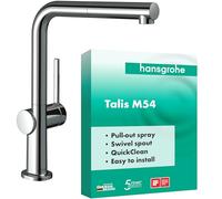 hansgrohe Talis M54 rubinetto da cucina, orientabile, estraibile, 72808000, Talis M54 cromo [Rubinetti da Cucina > Rubinetti da Cucina]