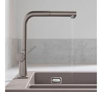 hansgrohe Talis M54 rubinetto da cucina, con sBox, estraibile, orientabile, 72809800, sBox Talis M54 acciaio inox spazzolato [Rubinetteria da Cucina > Rubinetti da Cucina]