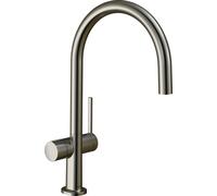 hansgrohe Talis M54 miscelatore monocomando per cucina 220, valvola di arresto, 1jet, 72805, Colorazione: finitura acciaio inox - 72805800