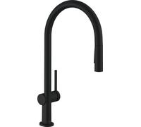 hansgrohe Talis M54 miscelatore monocomando da cucina 210, doccia estraibile, 2jet, sBox, colorazione: Nero opaco