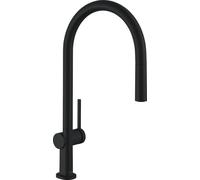 hansgrohe Talis M54 mitigeur monocommande de cuisine 210, bec extractible, 1 jet, sBox, 72803670, 72803670, Colorazione: nero opaco