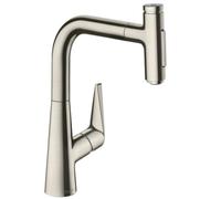 Hansgrohe Talis Select M51 - Miscelatore da lavello M5117-H220 con doccetta estraibile, sBOX, simil inox 73868800