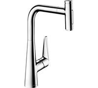 hansgrohe Talis Select M51 Miscelatore cucina monocomando 300, doccetta estraibile, 2 getti, sBox, cromo, 73867000
