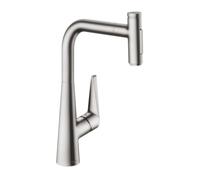 hansgrohe Talis Select M51 rubinetto da cucina, con sBox, orientabile, estraibile, 73867800, M5117-H300 Talis Select M51 acciaio inox spazzolato [Rubinetteria da Cucina > Rubinetti da Cucina]