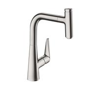Hansgrohe Talis Select M51 - Miscelatore monocomando 220 per lavello con erogatore estraibile, simil inox 72822800