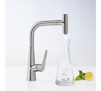 hansgrohe Talis Select M51 rubinetto da cucina, orientabile, estraibile, 72821800, Talis Select M51 acciaio inox spazzolato [Rubinetteria da Cucina > Rubinetti da Cucina]