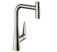 hansgrohe Talis Select M51 rubinetto da cucina, orientabile, estraibile, 72823800, Talis Select M51 acciaio inox spazzolato [Rubinetteria da Cucina > Rubinetti da Cucina]