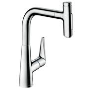 hansgrohe Talis Select M51 rubinetto da cucina, orientabile, estraibile, 72824000, Talis Select M51 cromo [Rubinetteria da Cucina > Rubinetti da Cucina]