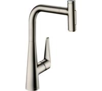Hansgrohe Talis M51 - Miscelatore da lavello M5117-H300 con doccetta estraibile, sBOX, simil inox 73867800