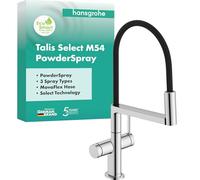 hansgrohe Talis Select M54 PowderSpray - Rubinetto da cucina con doccetta e bocca flessibile 360°, Semi-Pro, Miscelatore cucina con 3 tipi di getto e altezza bocca 210 mm, cromo, 72861000
