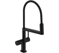 hansgrohe Talis Select M54 rubinetto da cucina, estraibile, orientabile, 72861670, Talis Select M54 nero opaco [Rubinetti da Cucina]