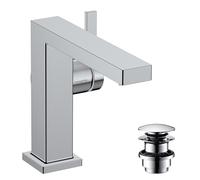 hansgrohe Tecturis E Fine Mitigeur monocommandé pour lavabo 110, saillie 155mm, garniture de vidage Push-Open, CoolStart, EcoSmart+, 73020000, 73020000, Colorazione: cromo