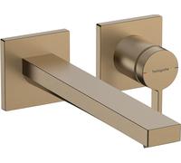 hansgrohe Tecturis E miscelatore monocomando per lavabo, da incasso, sporgenza 225 mm, scarico a scomparsa, EcoSmart+, 73051, Colorazione: Bronzo spazzolato