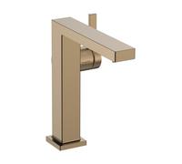 hansgrohe Tecturis E Fine miscelatore monocomando per lavabo 150, sporgenza 157 mm, scarico push-open, CoolStart, EcoSmart+, 73040, Colorazione: Bronzo spazzolato