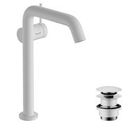 hansgrohe Tecturis S miscelatore monocomando per lavabo 240 Fine CoolStart a risparmio idrico+per lavabi da appoggio, sporgenza 167 mm, 73370, Colorazione: Bianco opaco - 73370700