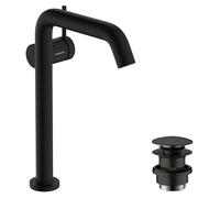 hansgrohe Tecturis S robinetterie de lavabo 240 Fine CoolStart, pour lavabos à poser avec vidage Push-Open, EcoSmart, 73370670, 73370670, Colorazione: nero opaco