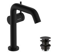 hansgrohe Tecturis S robinetterie de lavabo monocommande 150 Fine CoolStart, EcoSmart+, avec vidage Push-Open, portée 139mm, 73340670, 73340670, Colorazione: nero opaco