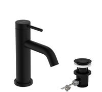 Hansgrohe Tecturis S - Miscelatore da lavabo, con sistema di scarico, CoolStart, EcoSmart, nero opaco 73302670