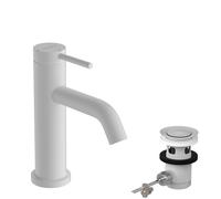hansgrohe Tecturis S miscelatore monocomando per lavabo 80 CoolStart a risparmio idrico+ , sporgenza 108 mm, 73302, Colorazione: Bianco opaco - 73302700