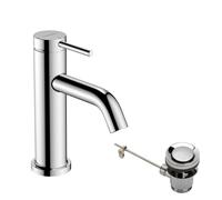 hansgrohe Tecturis S robinetterie de lavabo monocommande 80 CoolStart, EcoSmart+, avec vidage à tirette, portée 108mm, 73302000, 73302000, Colorazione: cromo