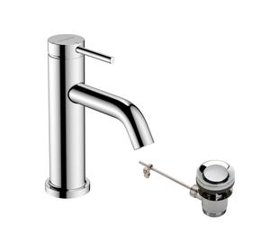 hansgrohe Tecturis S robinetterie de lavabo monocommande 80 CoolStart, EcoSmart+, avec vidage à tirette, portée 108mm, 73302000, 73302000, Colorazione: cromo