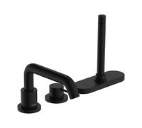 hansgrohe Tecturis S miscelatore monocomando per bordo vasca, 3 fori, con cassetta di sicurezza, sporgenza 194 mm, 73447, Colorazione: nero opaco