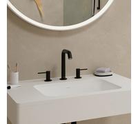 Hansgrohe Tecturis S - Miscelatore a 3 fori per lavabo, con sistema di scarico Push-Open, EcoSmart, nero opaco 73330670