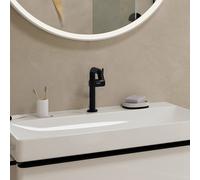 hansgrohe Tecturis S miscelatore monocomando per lavabo 150 Fine CoolStart risparmio idrico+ , sporgenza 139 mm, 73340, Colorazione: nero opaco - 73340670