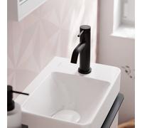 hansgrohe Tecturis S rubinetto a colonna 80 con maniglia a leva per acqua fredda o acqua premiscelata, sporgenza 108 mm, 73313, Colorazione: nero opaco