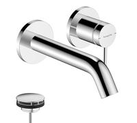 hansgrohe Tecturis S Miscelatore monocomando da incasso per lavabo a parete, sporgenza 165 mm, 73350, Colorazione: cromo - 73350000