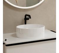 hansgrohe Tecturis S miscelatore monocomando per lavabo 240 Fine CoolStart a risparmio idrico+per lavabi da appoggio, sporgenza 167 mm, 73370, Colorazione: nero opaco - 73370670