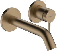 hansgrohe Tecturis S Mitigeur monocommandé pour lavabo encastré pour montage mural, saillie 165 mm, 73350140, 73350140, Colorazione: Bronzo spazzolato