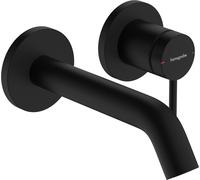 hansgrohe Tecturis S Miscelatore monocomando da incasso per lavabo a parete, sporgenza 165 mm, 73350, Colorazione: nero opaco