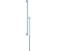 hansgrohe Unica barre de douche E PURO, 65 cm avec support de pommeau de douche Easy Slide et flexible de douche, 24404000, 24404000, Colorazione: cromo