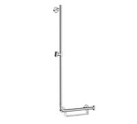 hansgrohe Unica Comfort asta saliscendi, con maniglia di sostegno, con ripiano, 26403400, Unica Comfort; Unica bianco/cromo [Rubinetteria Bagno > Doccette / Supporti]