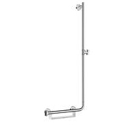 hansgrohe Unica Comfort asta saliscendi, con maniglia di sostegno, con ripiano, 26404400, Unica Comfort; Unica bianco/cromo [Rubinetteria Bagno > Doccette / Supporti]