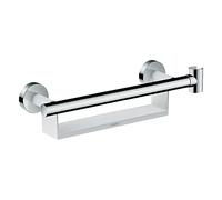 hansgrohe Unica Maniglia Comfort con mensola e supporto doccia, bianco/cromo, 26328400