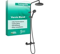 Hansgrohe Vernis Blend set doccia a parete con termostato con soffione nero 26276670
