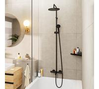 Hansgrohe Vernis Blend - Set doccia e vasca da bagno termostatico Showerpipe 240, 2 getti, nero opaco 26899670