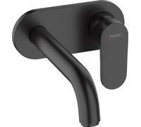 hansgrohe Vernis Blend Mitigeur monocommandé pour lavabo encastré pour montage mural avec bec 20,5 cm, 71576670, 71576670, Colorazione: Nero opaco
