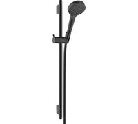 hansgrohe Vernis Blend - Set doccetta per doccia con doccino a risparmio idrico (EcoSmart, 2 getti), tubo flessibile (1,60 m) e asta doccia (0,65 m), nero opaco, 26423670