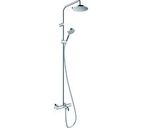 hansgrohe Vernis Blend sistema doccia 200 1 spray tipo risparmio idrico con termostato da bagno cromo, 26079000 - 26079000