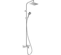 hansgrohe Vernis Shape Sistema doccia 230 1 spray tipo risparmio idrico con termostato da bagno, cromo, 26098000 - 26098000